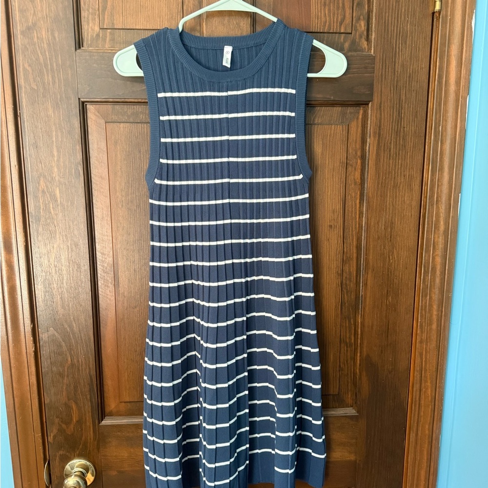 Wishlist Blue and White Knit Dress